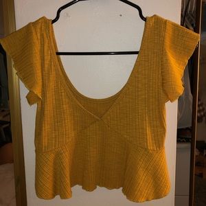 Mustard Yellow Crop Top